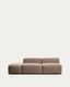 Sofà Blok 3 places amb puf terminal de xenilla marró 240 cm FSC Mix Credit