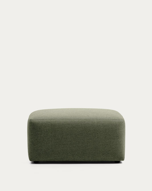 Repose-pieds Blok en chenille vert mousse 90 x 74 cm – FSC Mix Credit