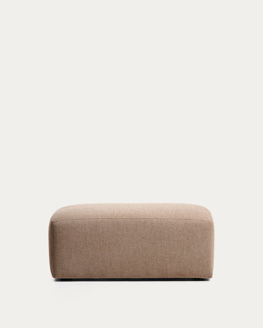Pouf terminal Blok en chenille marron 60 x 104 cm – FSC Mix Credit