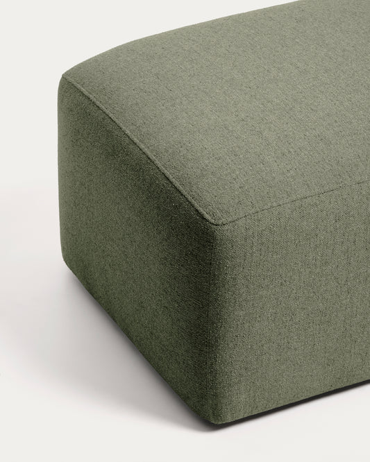 Pouf terminal Blok en chenille verte 60 x 104 cm – FSC Mix Credit