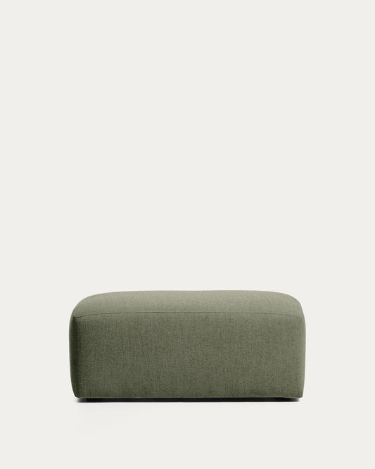 Pouf terminal Blok en chenille verte 60 x 104 cm – FSC Mix Credit