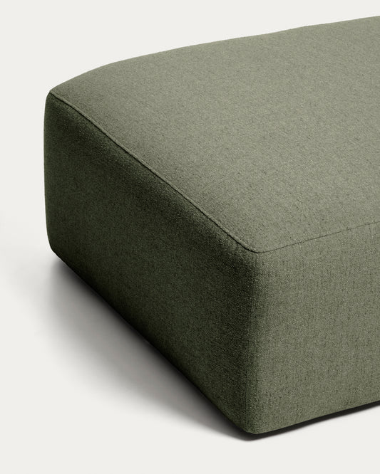 Pouf terminal Blok en chenille verte 90 x 104 cm – FSC Mix Credit