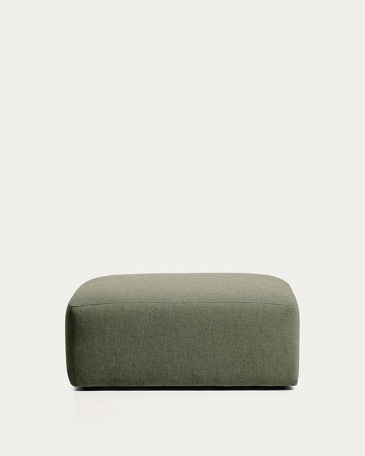 Pouf terminal Blok en chenille verte 90 x 104 cm – FSC Mix Credit