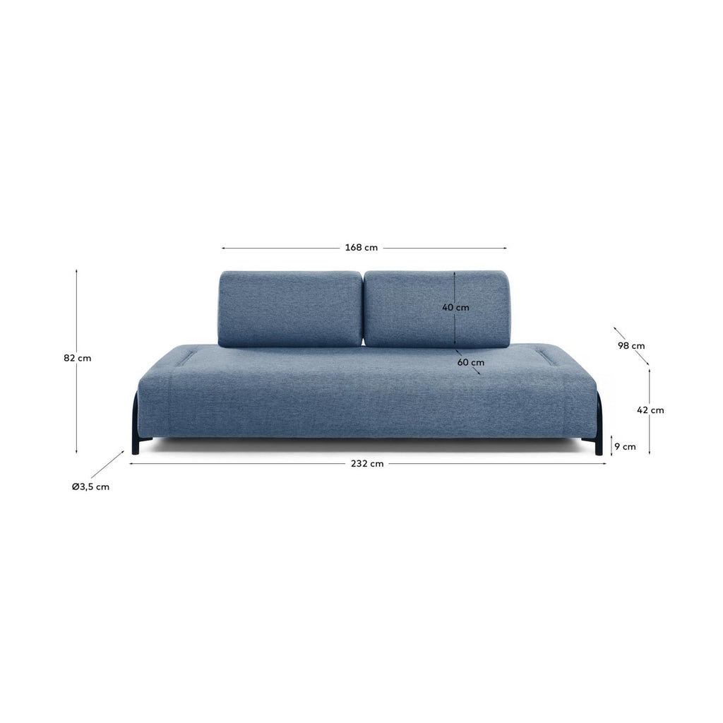 Mòdul Compo 3 places blau 232 cm