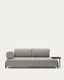 Sofá Compo 3 plazas beige grisáceo con bandeja grande 252 cm