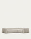 Sofà raconer Blok 4 places beix 320 x 230 cm / 230 x 320 cm