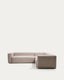 Sofá rinconero Blok 4 plazas de chenilla beige 290 x 290 cm FSC Mix Credit