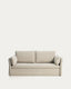 Sofá cama Tanit blanco y patas de madera maciza de haya con acabado natural 210 cm FSC Mix Credit