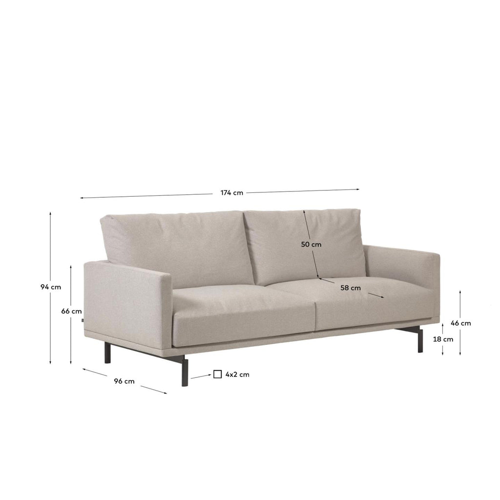 Sofá Galene 2 plazas beige 174 cm FSC Mix Credit