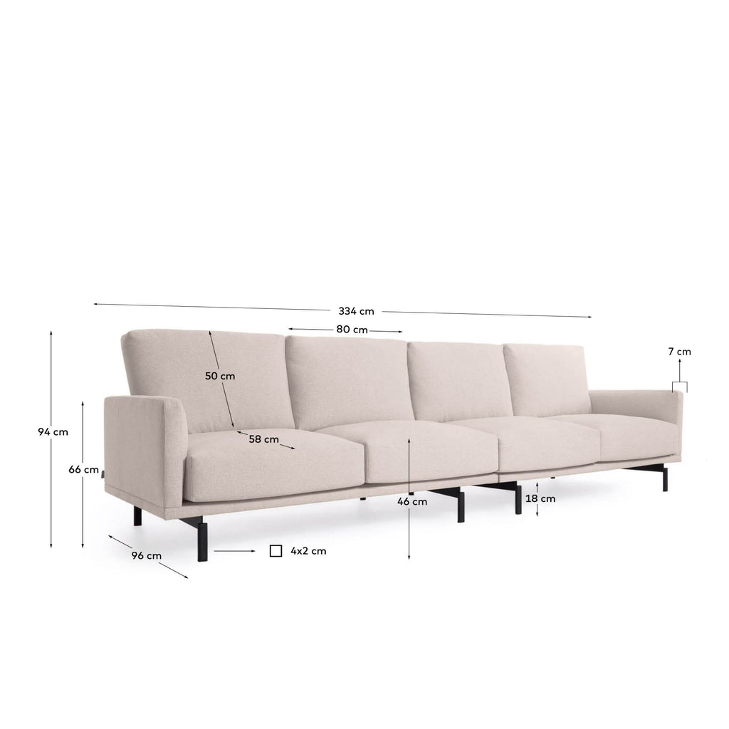 Sofà Galene 4 places beix 334 cm FSC Mix Credit