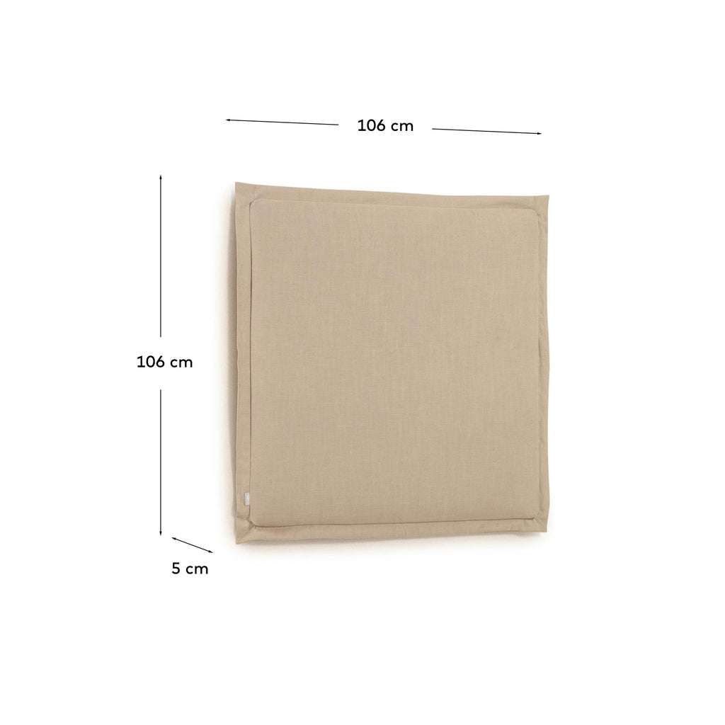 Cabecero desenfundable Tanit de lino beige para cama de hasta 90 cm