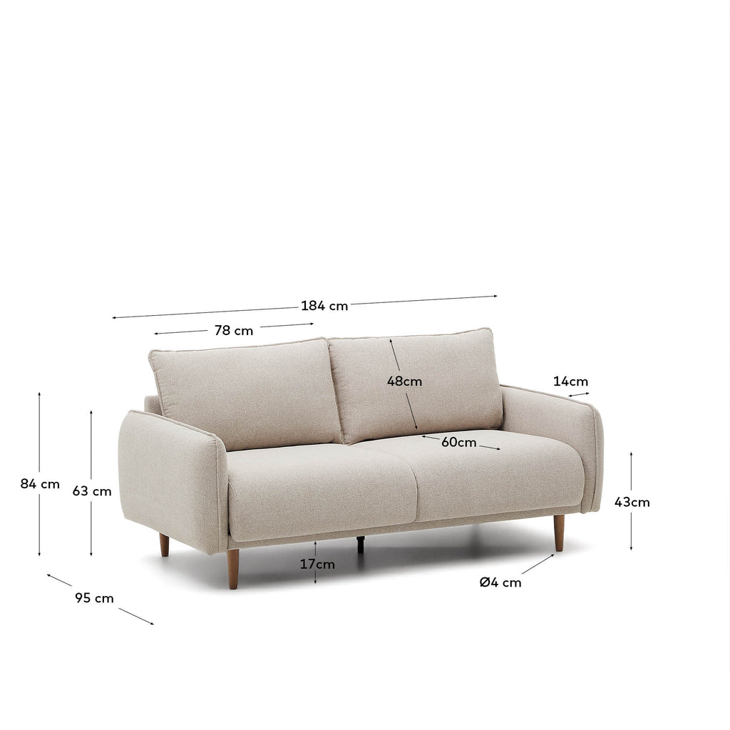 Sofà Carlota 2 places beix 184 cm FSC Mix Credit