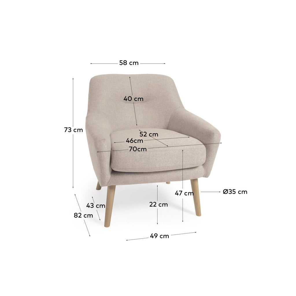 Butaca Candela beige FSC Mix Credit