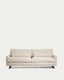 Canapé Veliro 3 places en chenille beige avec pieds en acier noir 240 cm – Certifié FSC Mix Credit