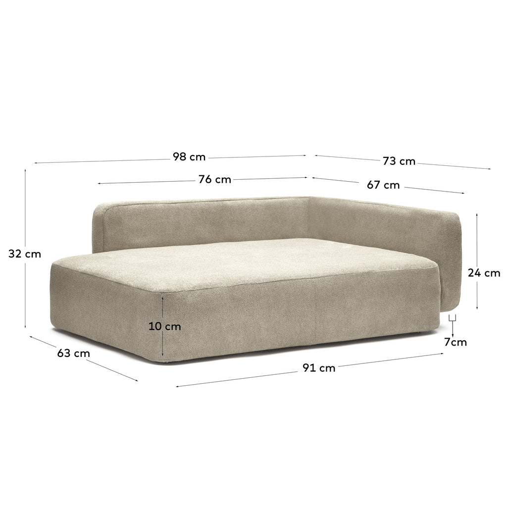 Llit per a mascota gran Bowie beix 73 x 98 cm