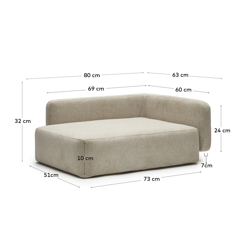 Funda cama pequeño para mascota Bowie beige 63 x 80 cm