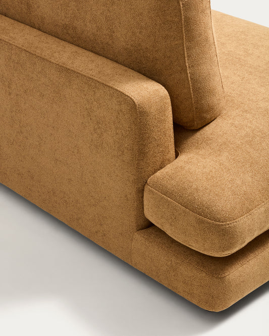 Canapé modulable Gala 3 places en micro-bouclette moutarde 240 cm – FSC Mix Credit