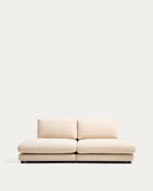 Canapé modulable Gala 3 places en chenille beige FSC Mix Credit 240 cm