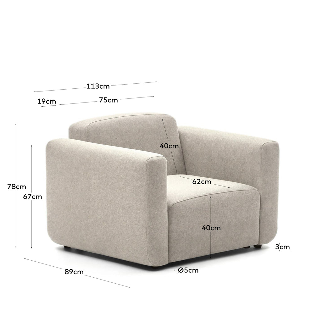 Butaca modular Neom beix FSC Mix Credit