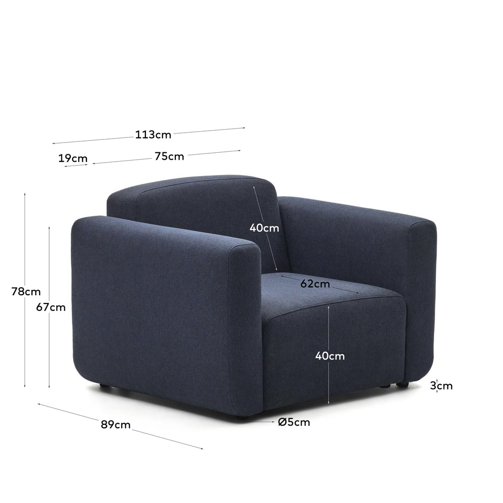 Butaca modular Neom blau FSC Mix Credit