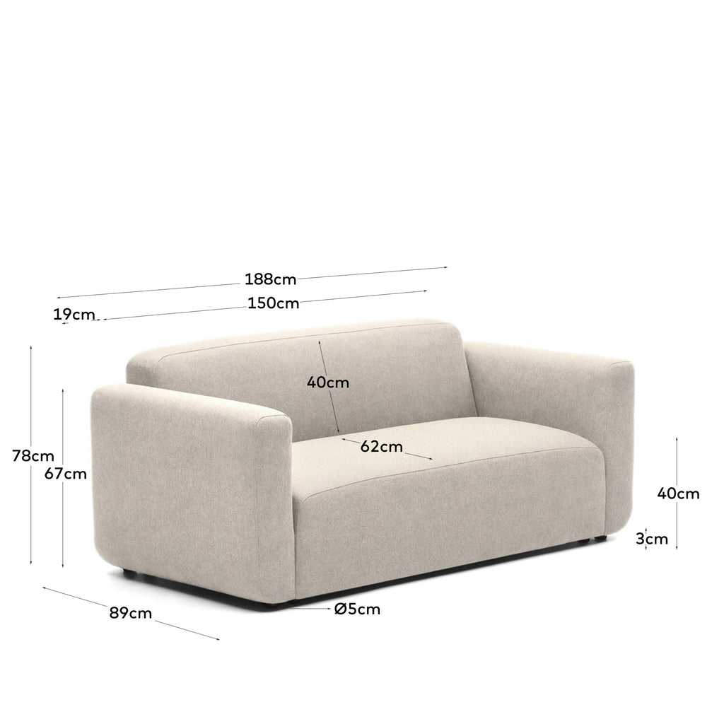 Sofà modular Neom 2 places beix 188 cm FSC Mix Credit