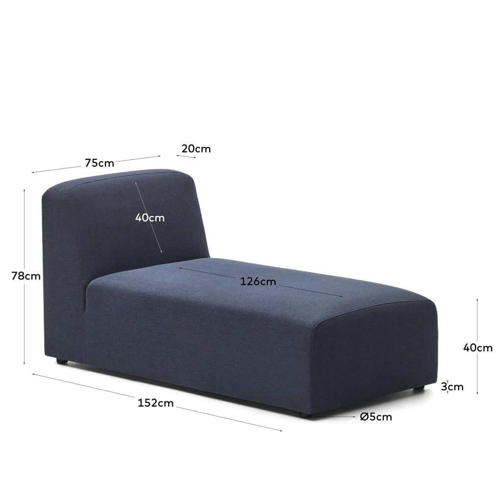 Mòdul Neom chaise longue blau 152 x 75 cm FSC Mix Credit
