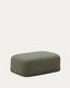 Repose-pieds Martina en chenille verte 123 x 85 cm