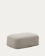 Repose-pieds Martina en chenille couleur pierre 123 x 85 cm