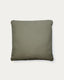 Coussin Martina en chenille verte 52 x 52 cm