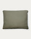 Coussin Martina en chenille verte 47 x 36 cm