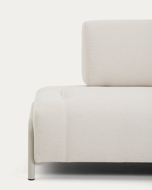 Mòdul Compo 2 places xenilla cru i estructura de metall beix 200 cm FSC Mix Credit