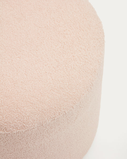 Reposapeus desenfundable Kaeli de borreguet rosa Ø 43 cm