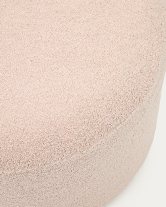 Reposapeus desenfundable Kaeli de borreguet rosa Ø 60 cm