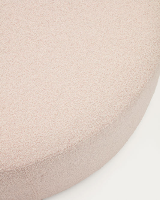 Reposapeus desenfundable Kaeli de borreguet rosa Ø 120 cm