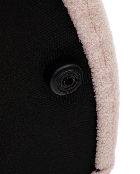 Housse pour repose-pieds Kaeli en bouclette rose Ø 90 cm