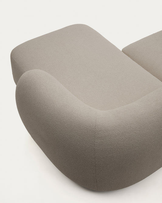 Sofà modular Martina 2 places retardant de foc de xenilla amb chaise longue dret color pedra 230 cm
