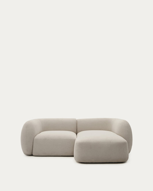 Sofà modular Martina 2 places retardant de foc de xenilla amb chaise longue dret color pedra 230 cm