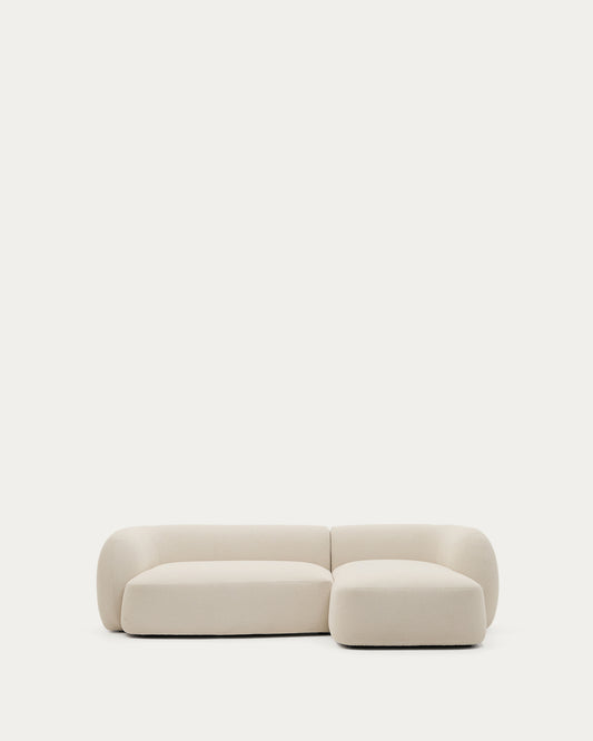 Sofà modular Martina 3 places retardant de foc de xenilla amb chaise longue dret color cru 287 cm