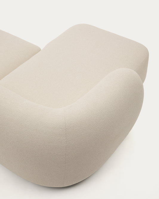 Sofà modular Martina 3 places retardant de foc de xenilla amb chaise longue esquerre color cru 287 cm