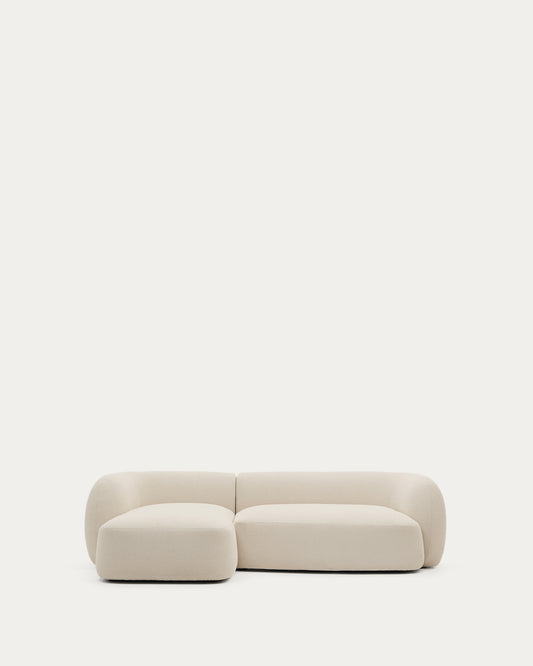 Sofà modular Martina 3 places retardant de foc de xenilla amb chaise longue esquerre color cru 287 cm