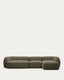 Canapé modulable Martina 4 places en chenille avec méridienne droite verte 377 cm