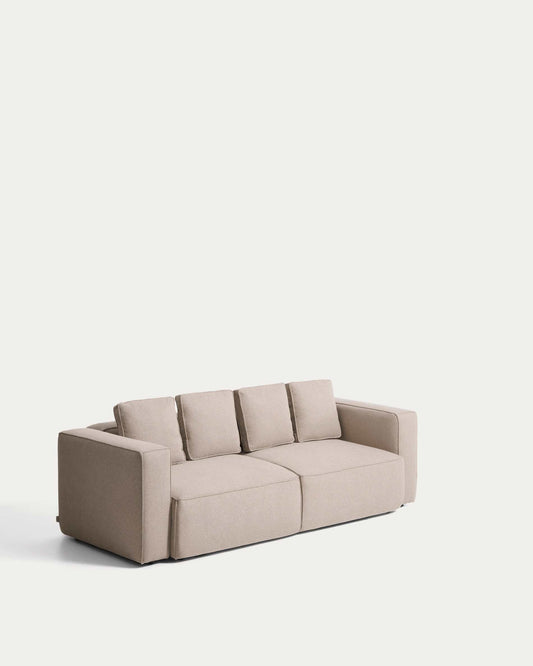 Sofá cama Marela 3 plazas beige 236 cm FSC Mix Credit