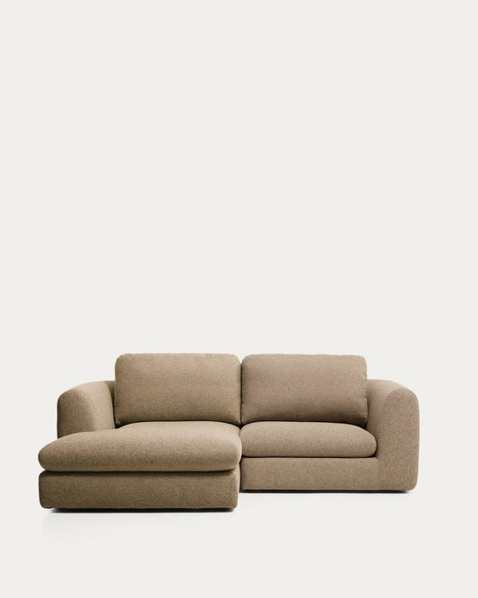 Sofà Vera 3 places amb chaise longue esquerra marró clar 232 cm FSC Mix Credit