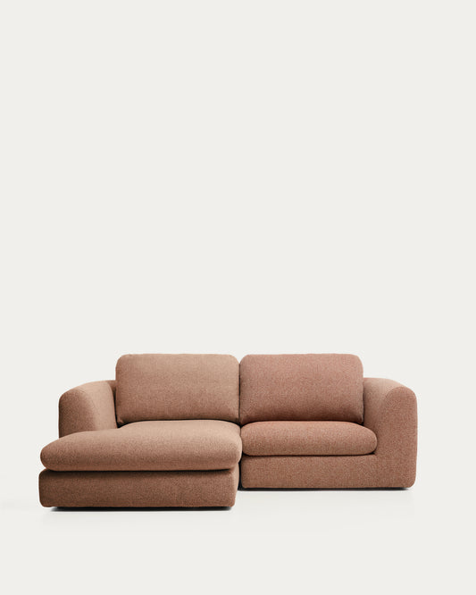 Sofà Vera 3 places amb chaise longue esquerra terracota 232 cm FSC Mix Credit