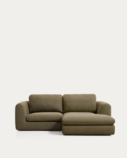 Sofà Vera 3 places amb chaise longue dreta verd oliva 232 cm FSC Mix Credit