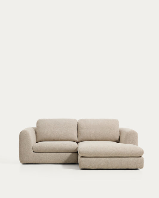 Canapé Vera 3 places avec méridienne droite beige 232 cm FSC Mix Credit