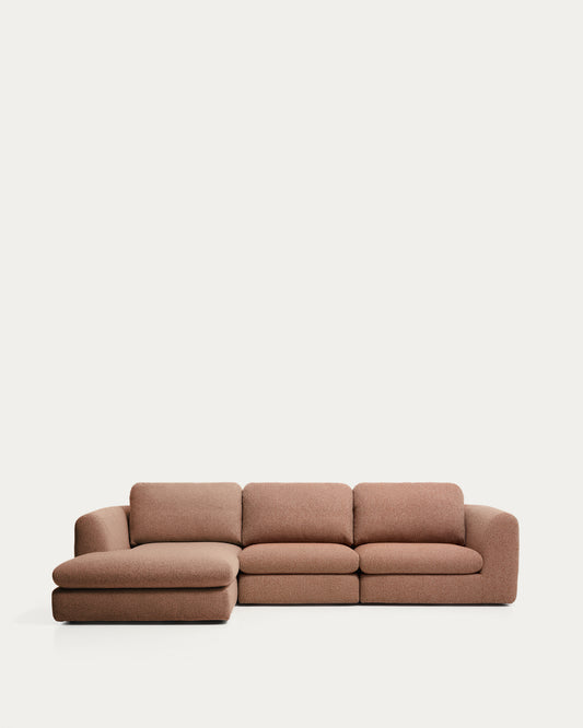 Sofà Vera 4 places amb chaise longue esquerra terracota 322 cm  fsc mix credit