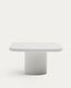 Table Addaia en ciment blanc 135 x 135 cm