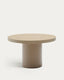Mesa redonda Aiguablava de cemento beige Ø 120 cm