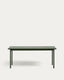 Mesa de exterior Maurina de acero galvanizado verde y azulejos verdes 223 x 101 cm